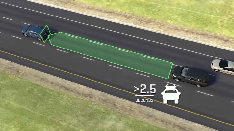 2023 GMC Following Distance Indicator safety feature.