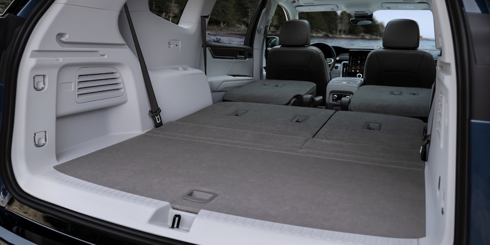 Expanded max cargo volume of the 2024 GMC Acadia Denali.