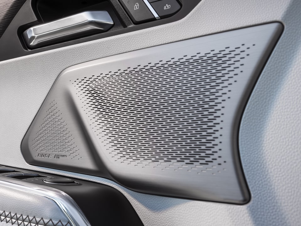 Close up view of the Bose Premium Audio System inside the 2024 GMC Acadia Denali.