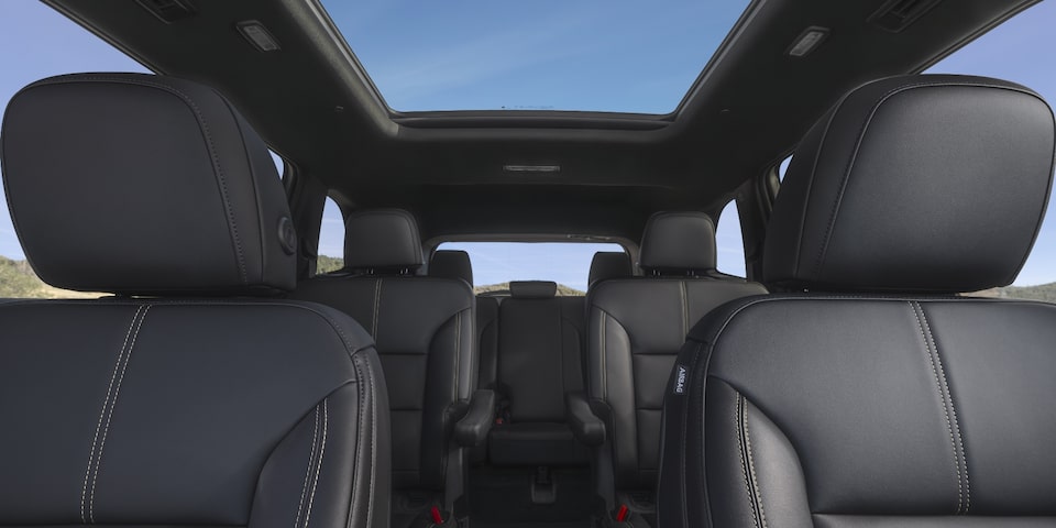 Spacious interiors of the 2024 GMC Acadia Elevation.