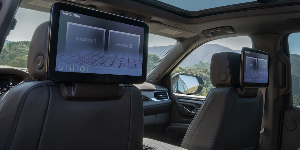 Rear-seat media system on the 2024 GMC Yukon Denali.