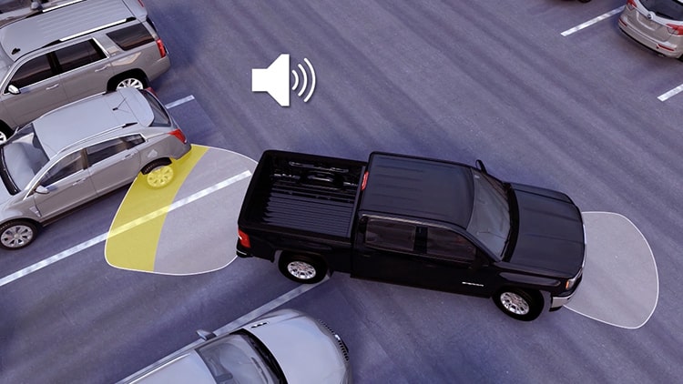 2022 GMC vehicle with Front and Rear Park Assist feature.