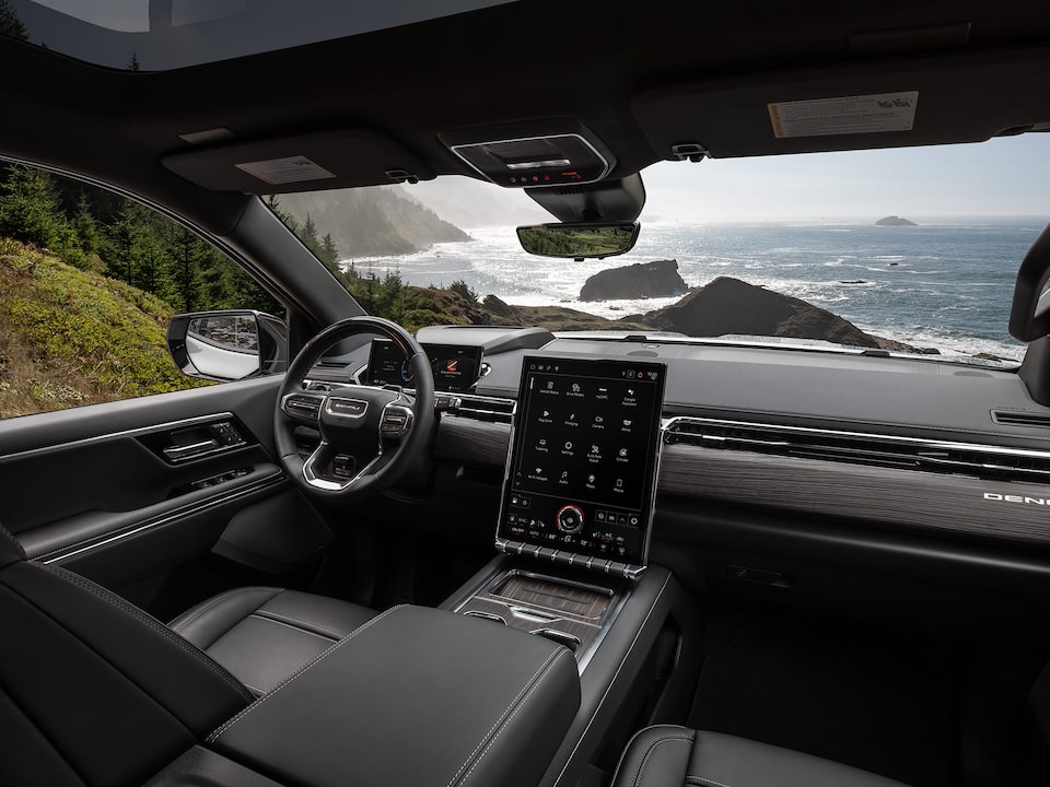 Luxurious interiors of the 2025 GMC Sierra EV Denali.