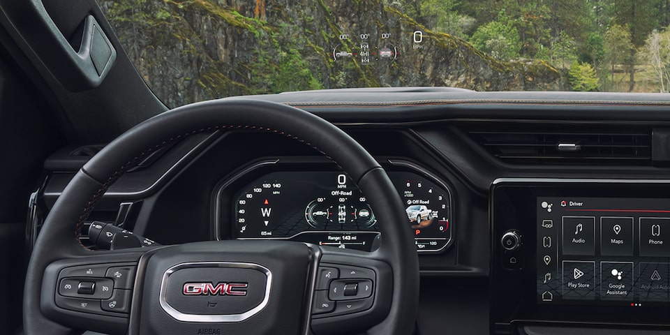 Heads-Up Display Shown in the 2025 GMC Sierra 1500 Display Screen