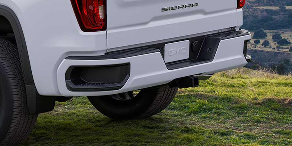 Close-up of the Premium bumper on the GMC Sierra 1500 Pickup Truck