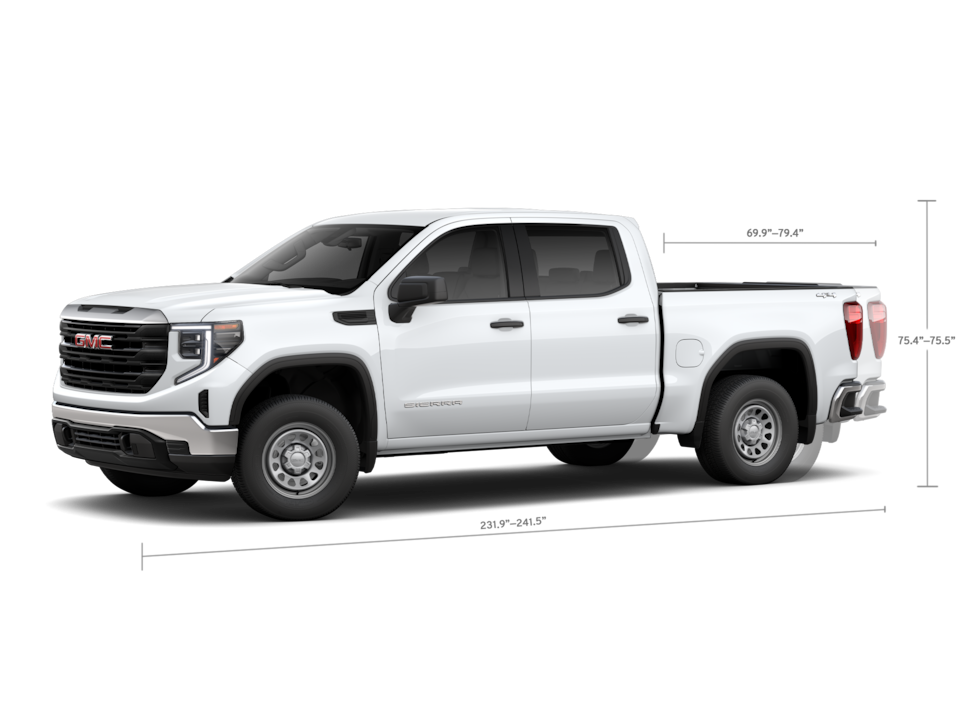 Side Profile View of the 2025 GMC Sierra 1500 Pickup Truck with a Crew Cab