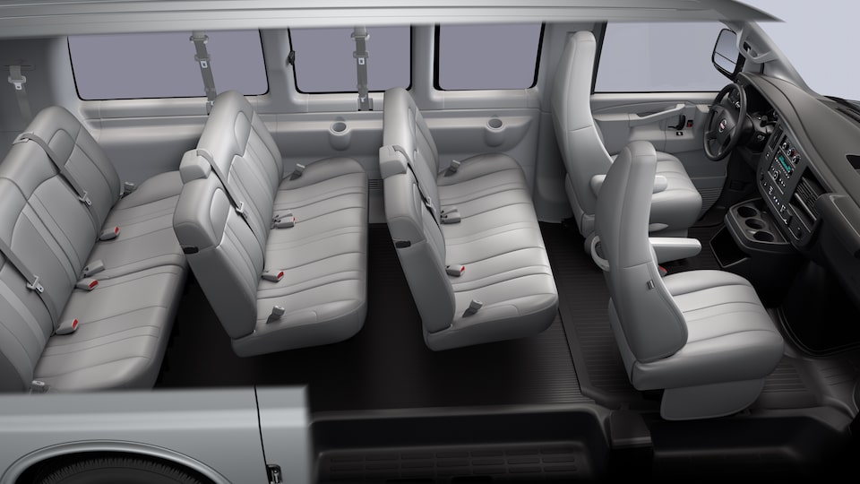 GMC Savana interior seats.