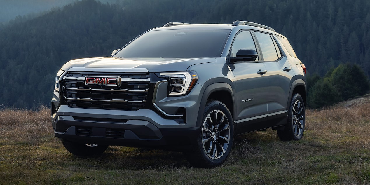 Exterior side view of the GMC Terrain Small SUV.