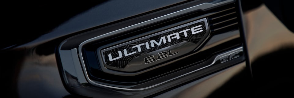 GMC Denali Ultimate badge.