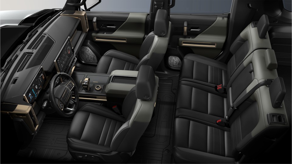 2024 HUMMER EV SUV interior in Lunar Shadow featuring the seats.