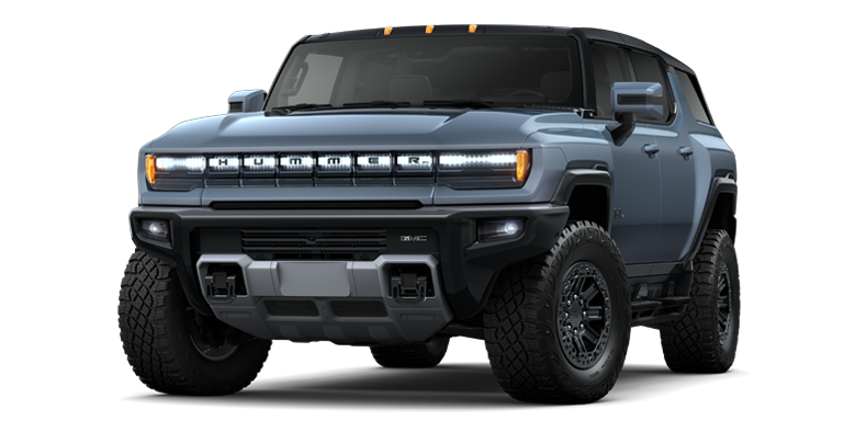 2024 HUMMER EV 3X Omega Edition pickup truck in Neptune Blue Matte.