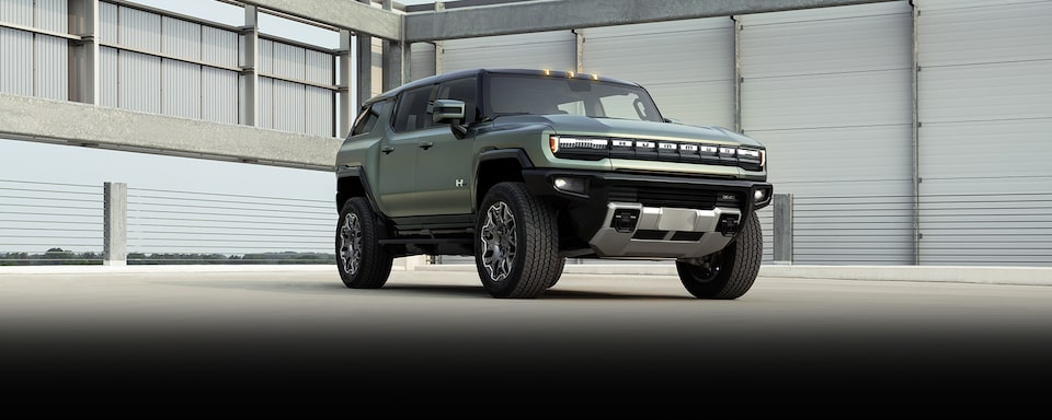 Scenic display of the GMC HUMMER EV SUV.