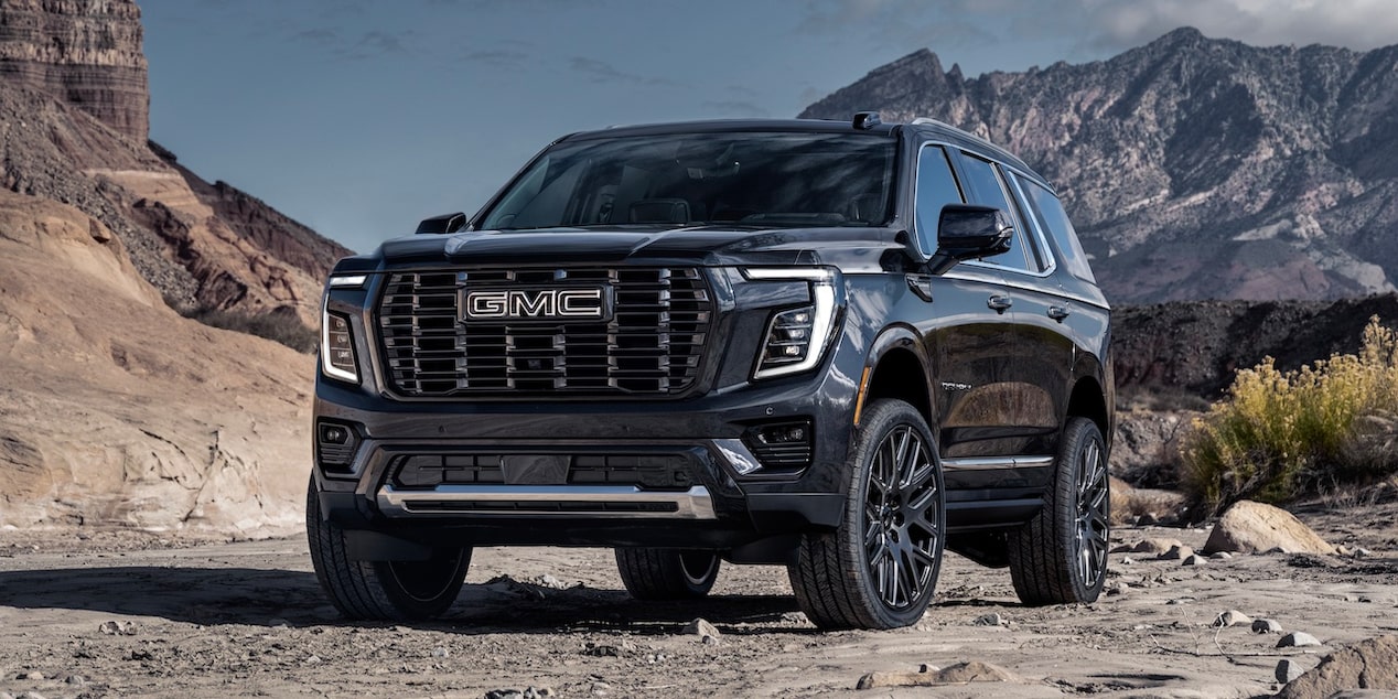 Front-side view of the 2025 GMC Terrain parked outdoors.