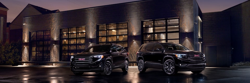 The 2019 GMC Terrain and Acadia Black Editions.