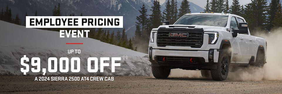 UP TO $9,000 OFF † SELECT 2024 SIERRA 2500 CREW CAB MODELS