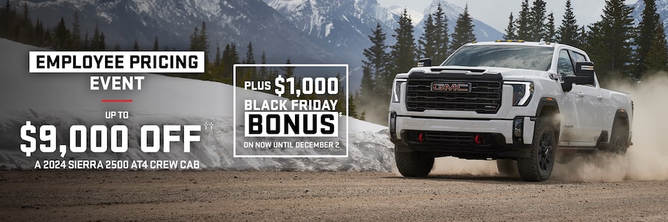 UP TO $9,000 OFF † SELECT 2024 SIERRA 2500 CREW CAB MODELS