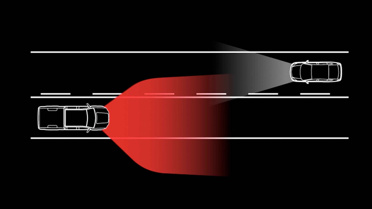 Illustration of the Intellibeam on the 2024 GMC Canyon.