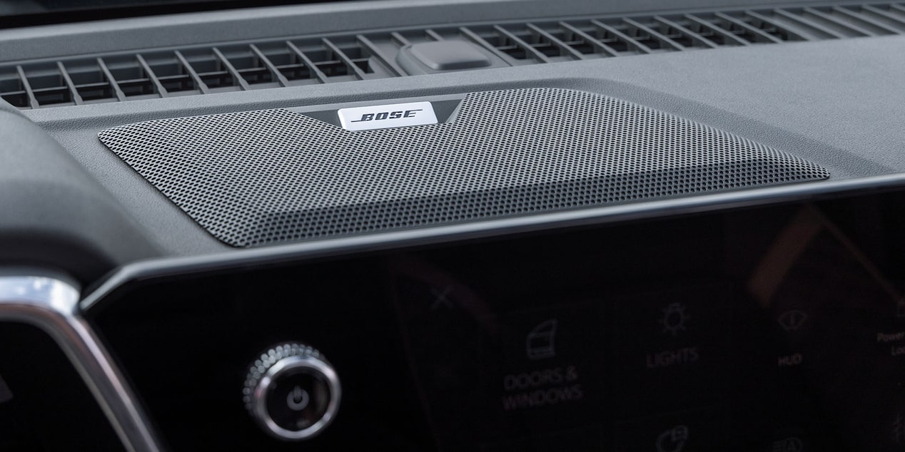 Close-up view of the Bose Audio System on the 2024 GMC Canyon.